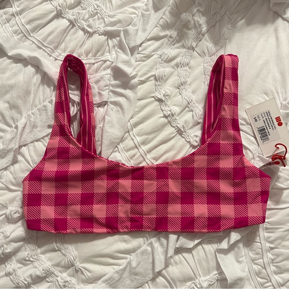 Solid And Striped Gingham Bikini Top - image 2